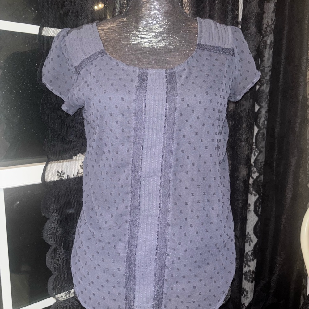 Gray Detailed Top